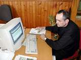 pan Liska, 1. ZAS Chorušice při práci s aplikací Moje Farma