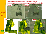 Víceleté porovnání sensorových map, porovnání s ortofotomapou a vytváření zón