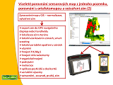 Víceleté porovnání sensorových map, porovnání s ortofotomapou a vytváření zón