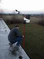 Instalace meteostanice nad plochou střechou